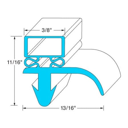 Allpoints Allpoints 741302 Door Gasket 25 5/8" X 27" 741302